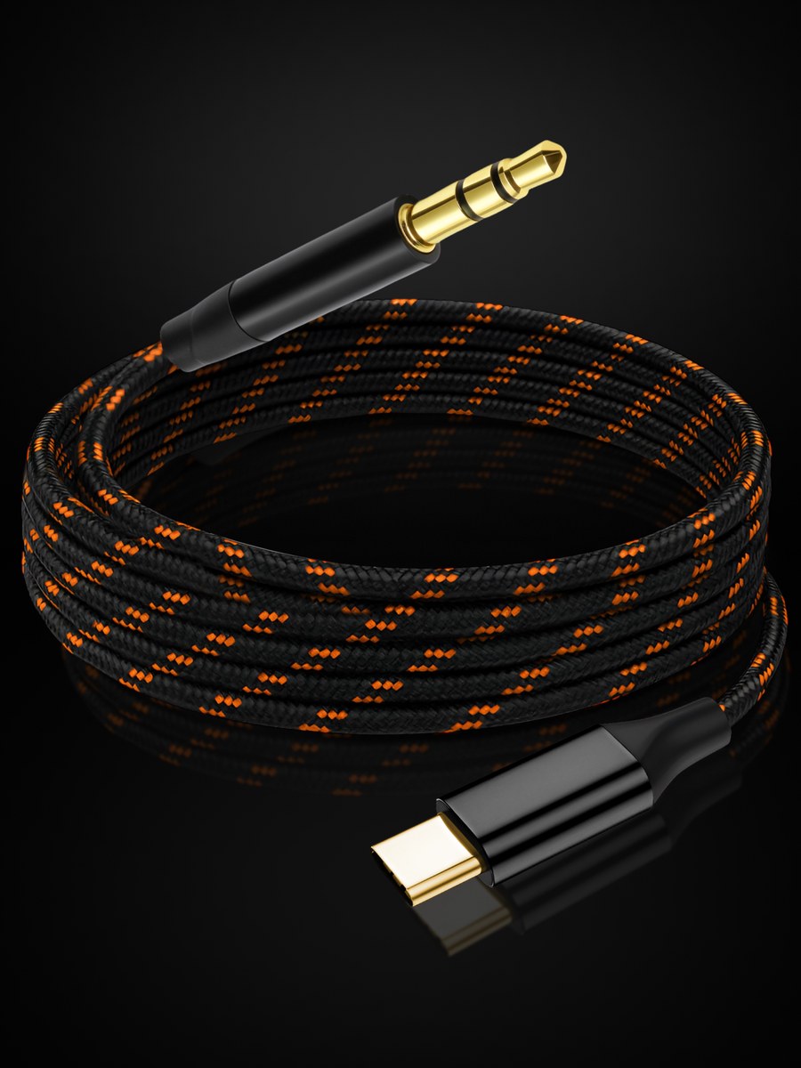 Кабель USB-C — Jack 3.5 мм, 1 м